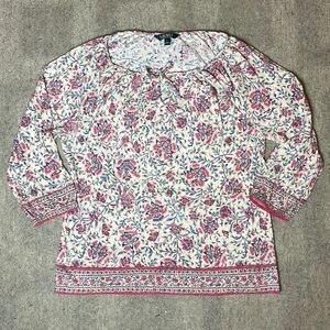 Ralph Lauren Floral Peasant Top | L